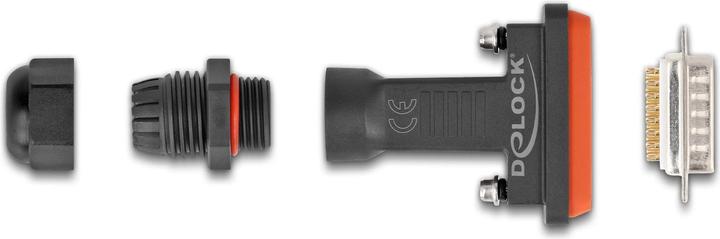 Actual product image Delock Adapter D-Sub HD 15 pin male with housing IP67 waterproof (Sub-D 15, 4.90 cm)