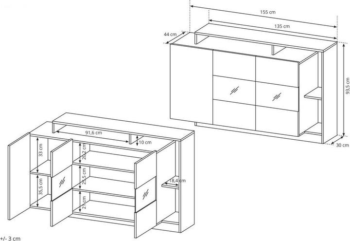 Actual product image Vente-unique Idesia (155 x 44 x 93.5 cm)