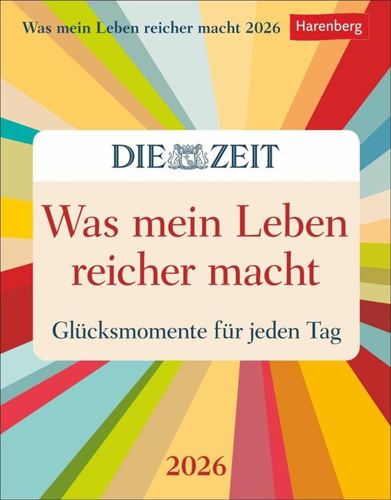 Label énergétique Harenberg Was mein Leben reicher macht Tagesabreisskalender 2026 - Glücksmomente für jeden Tag (Allemand)