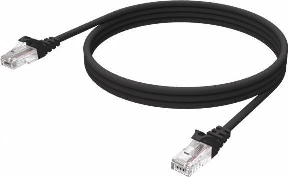 Vision 1m Black CAT6 UTP cable (U/UTP, CAT6, 1 m)