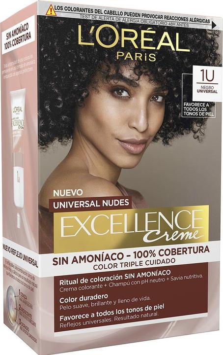 L'Oréal Paris Excellence Creme Universal Nudes Haarfärbemittel 1U Schwarz (1U schwarz)