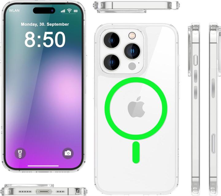 Produktbild Nalia Klare Hart Hülle, MagSafe Ring Leuchtet im Dunkeln (Apple iPhone 16 Pro Max)
