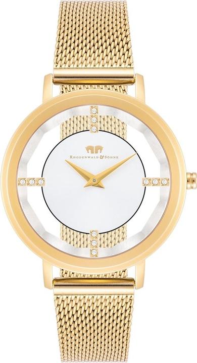 Damen Quarzuhr Lucrezia Edelstahl Gelbgold - 33686 (Analoguhr, 36 mm)