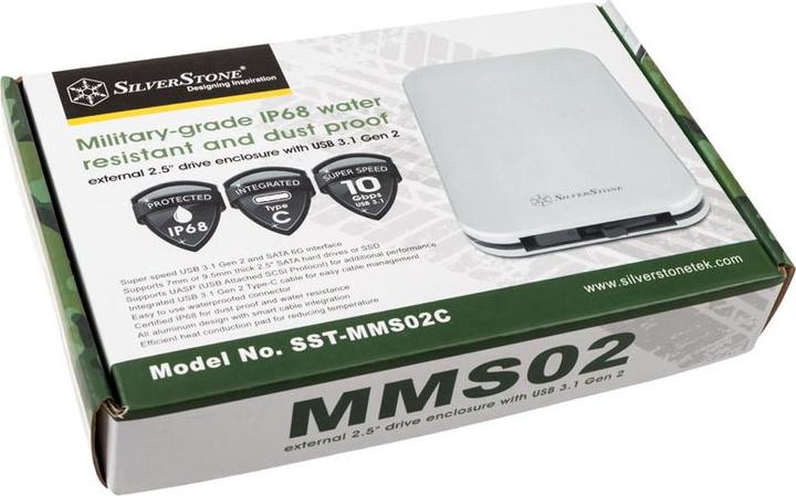 Immagine prodotto Silverstone Mammut Series MMS02 - Contenitore di stoccaggio - 2,5" (6,4 cm) (2.5")