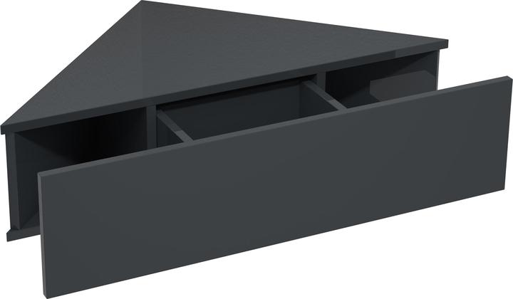 Produktbild VCM Holz Wandschublade Nachtschrank Wandboard Eckregal Schublade Konsole Nachttisch Usal S (60 x 43 x 15 cm)