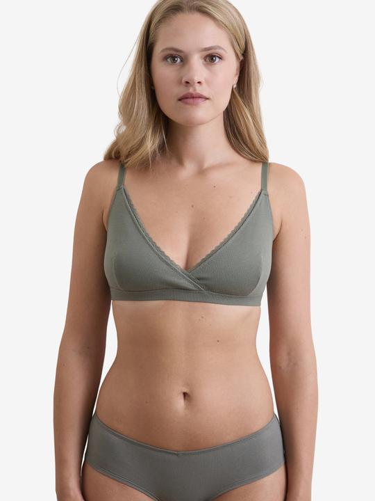Image du produit Vertbaudet Lot de 2 soutiens-gorge souples de grossesse et d'allaitement avec décolleté enveloppant, coton bio (80 E)