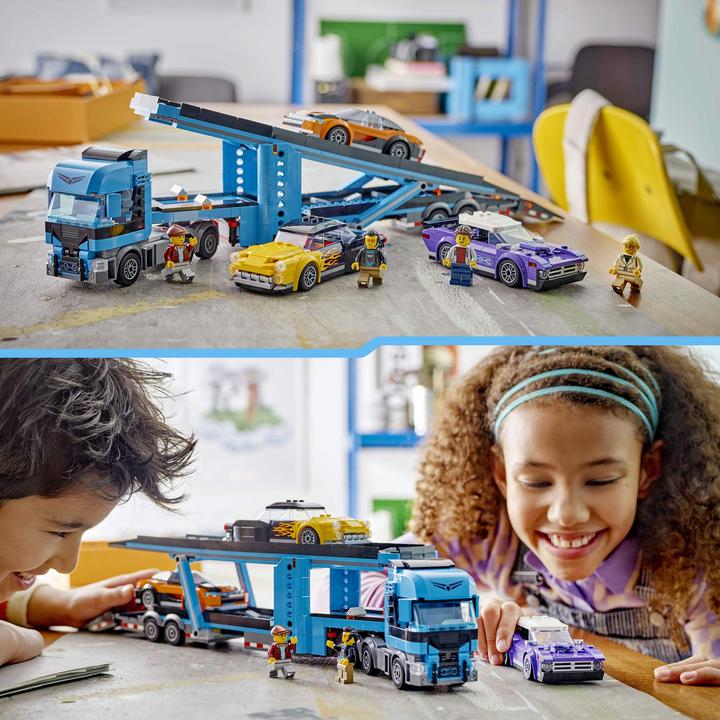 Immagine prodotto LEGO Trasportatore di auto con auto sportiva (60408, LEGO City)