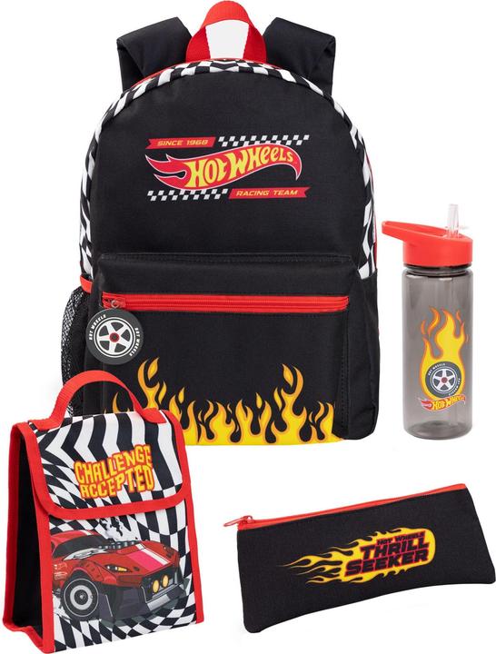 Hot Wheels Rucksack Schachbrett Flamme Set