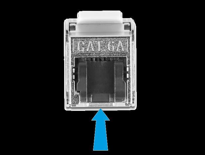 Immagine prodotto Delock Cavo RJ45 maschio a modulo Keystone RJ45 femmina Cat.6A 2 m nero (S/FTP, CAT6a, 2 m)