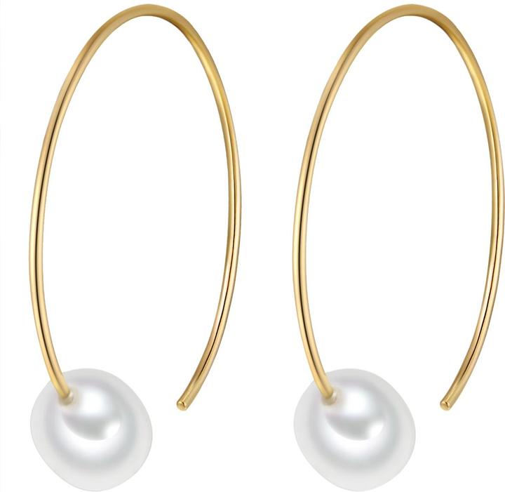 Valero Pearls Damen Sterling Silber Süsswasser-Zuchtperle gelbgold - 28621 (Sterling Silber)