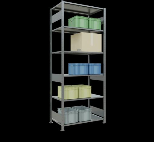 Immagine prodotto Schulte Lagertechnik Sistema di scaffalature di base senza viti MULTIplus150 con ripiani di lunghezza
