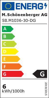Energy Label Schönenberger LED Wandanbauleuchte COLONNA (UP&Down) (391 lm)