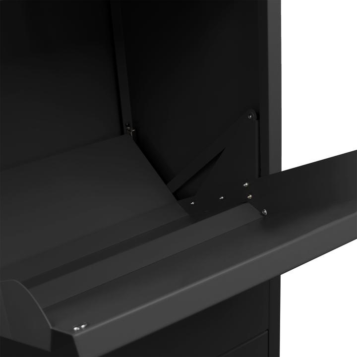 Produktbild Wiltec Paketkasten Briefkasten schwarz 46x45x140cm Paketbox Zuhause Päckchen