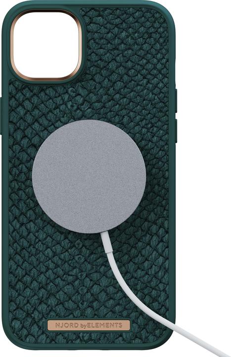 Immagine prodotto Njord Custodia rigida Salm.Leather Magsafe verde (Apple iPhone 14 Plus)