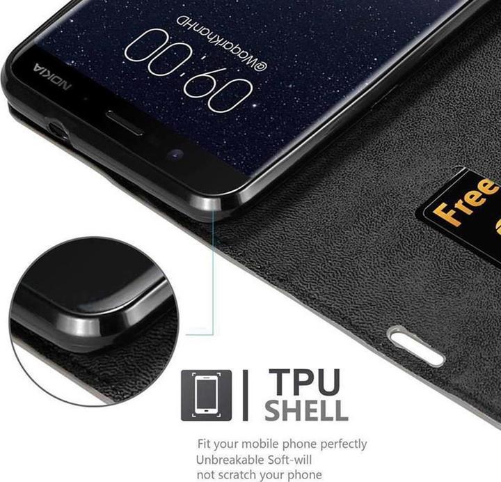 Actual product image Cadorabo Book Invisible Magnet Cover (Nokia 8 Sirocco)