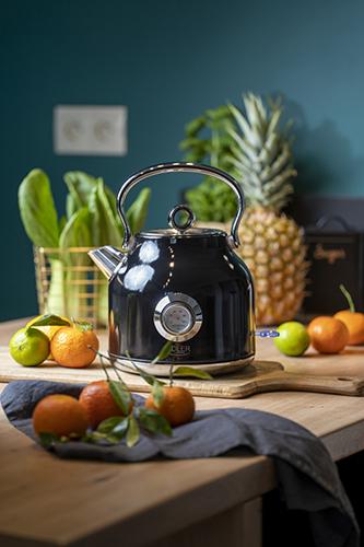 Produktbild Adler AD 1346b Kettle with a Thermomete, Electric, Power 2200 W, Capacity 1.7 L, Black (1.70 l, EU-Stecker)