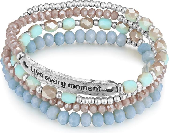 Actual product image Lulu & Jane Ladies Live Every Moment Brass Crystal silver - 29151 (19 cm, Brass)