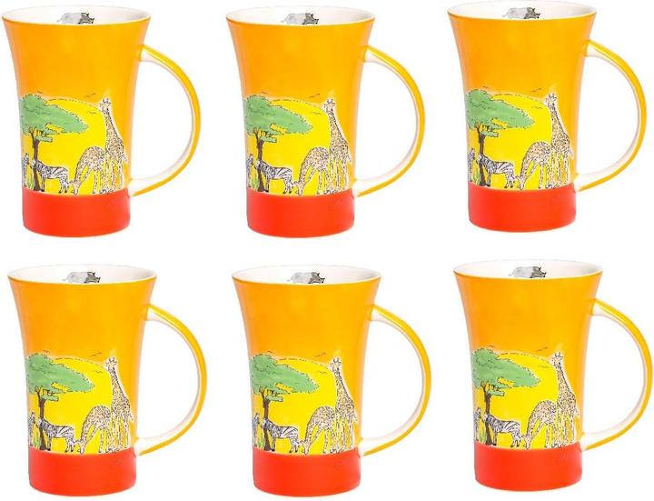 Mila Tasse à café Africa 500 ml, 6 pièces, Orange (500 ml, 6 x)