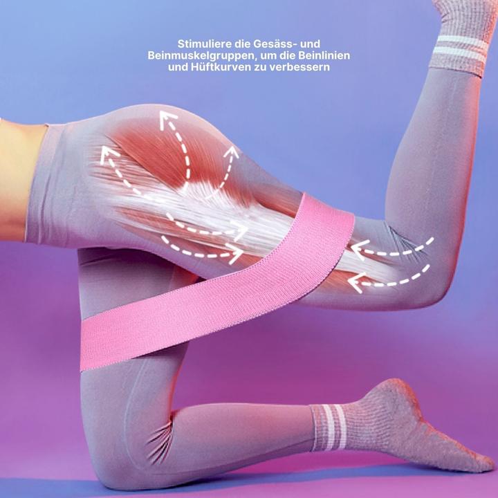 Image du produit Hermex Glute-Band Hip-Resistance-Band Bande d'entraînement Booty-Band Bande de fitness (0.37 m, Fort, Léger, Moyen)