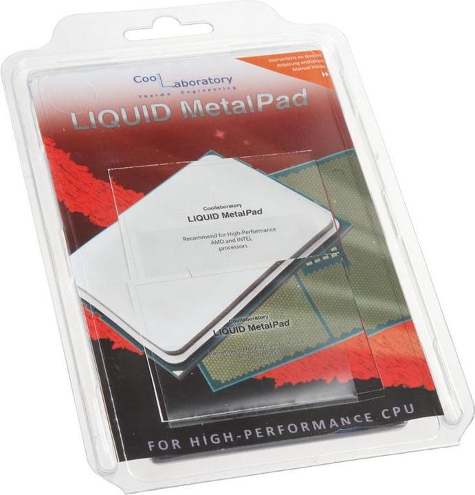 Actual product image Coollaboratory Liquid MetalPad High-Performance CPU + cleaning kit (0.40 mm)
