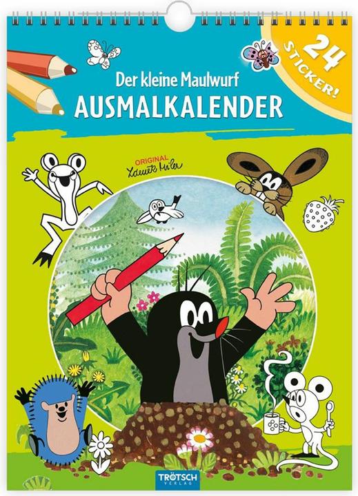 Produktbild Ausmalkalender immerwährend Der kleine Maulwurf (19 x 26 cm, Harter Einband, Deutsch)