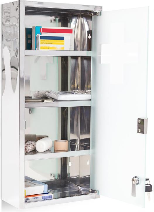 Image du produit Relaxdays Armoire à Pharmacie Carrée (27 x 12 x 57 cm)