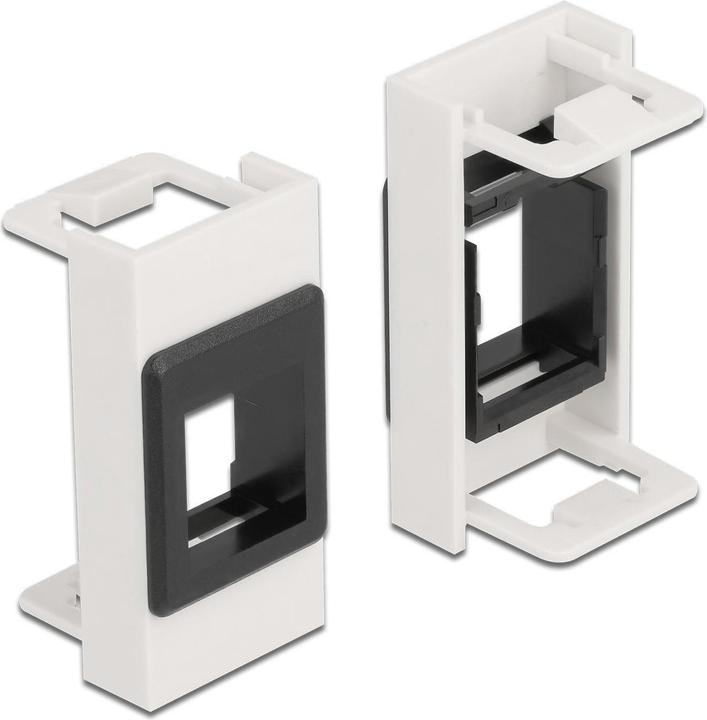 Delock Supporto trapezoidale per modulo Easy 45 22,5 x 45 mm, bianco / nero