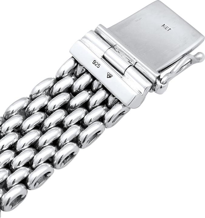 Actual product image Kuzzoi Bracelet Mens Robust Box Clasp 925 Sterling Silver (23 cm, 925 sterling silver)