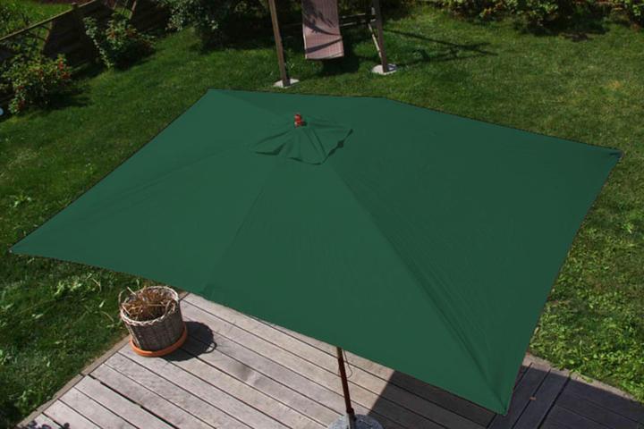 Image du produit Mendler Parasol Florida, 3x4m polyester/bois 6kg - vert (4 m)