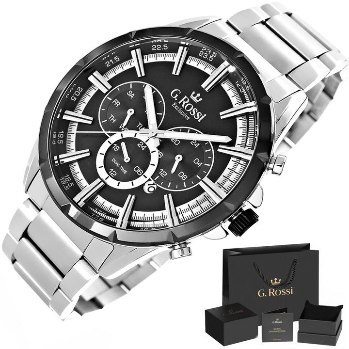 Produktbild Gino Rossi G.Rossi Dual Time Herrenuhr E13605B-1C1