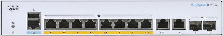 Actual product image Cisco PoE+ Switch CBS250-8FP-E-2G-EU 10 Port (10 Ports)
