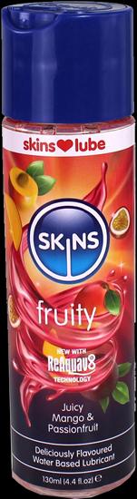 Immagine prodotto Skins Fruity" Juicy Mango & Passionfruit 130ml Lubrificante con aromi naturali alla frutta (130 ml)