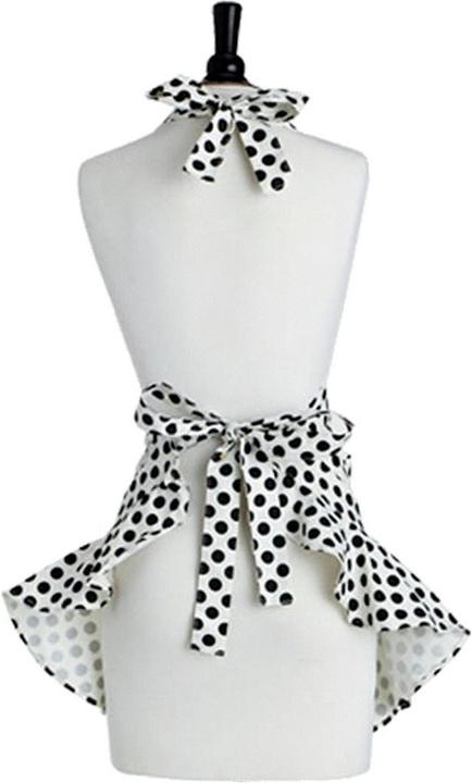 Image du produit Jessie Steele Tablier blanc à pois noirs