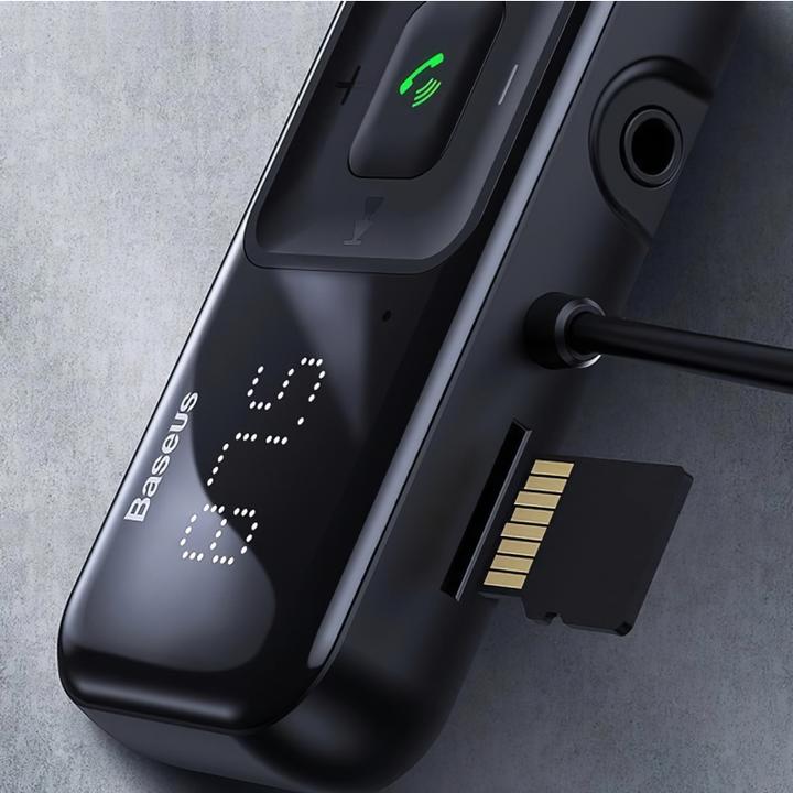 Image du produit Baseus Lecteur MP3 Bluetooth de voiture T Shaped S-16 Black OS