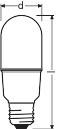 Actual product image Ledvance OSRAM LED Comfort stick mat 1000lm 11W/927 (75W) E27 daempbar (E27, 11 W, 1000 lm, 1 x, F)
