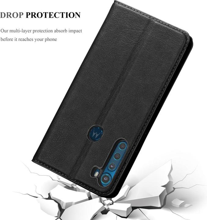 Actual product image Cadorabo Book Invisible Magnet Cover (Motorola One Fusion+)