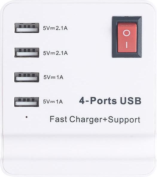 Produktbild Revolt USB-Netzteil mit Smartphone-Ablage (2100 W)
