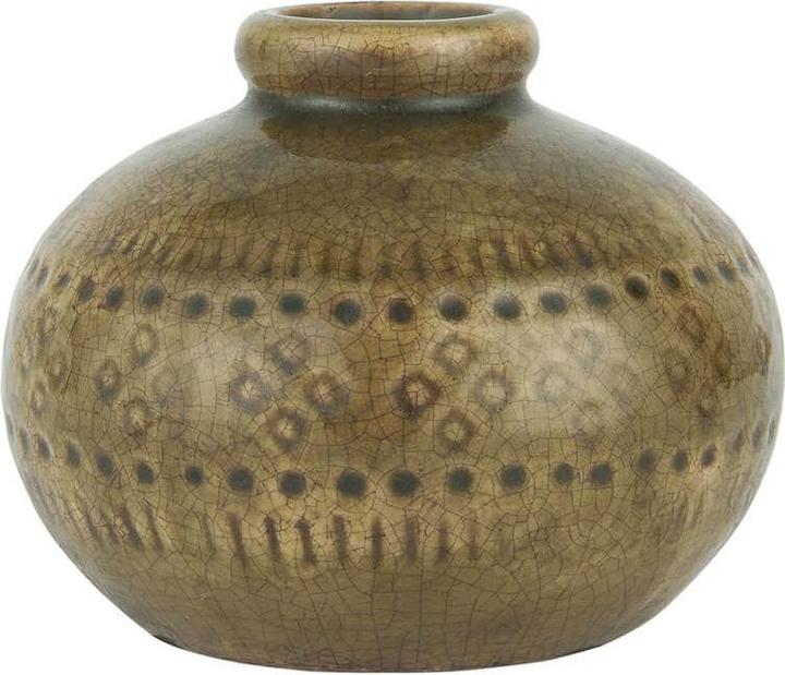 Actual product image Ib Laursen Crackled ceramic vase (1 x, 11 x 14 cm)