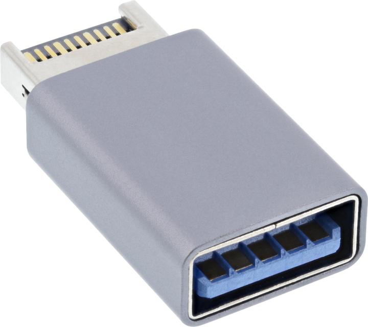 InLine Adattatore USB 3.2, connettore interno USB-E del pannello frontale a presa USB-A (USB, 1.50 cm)