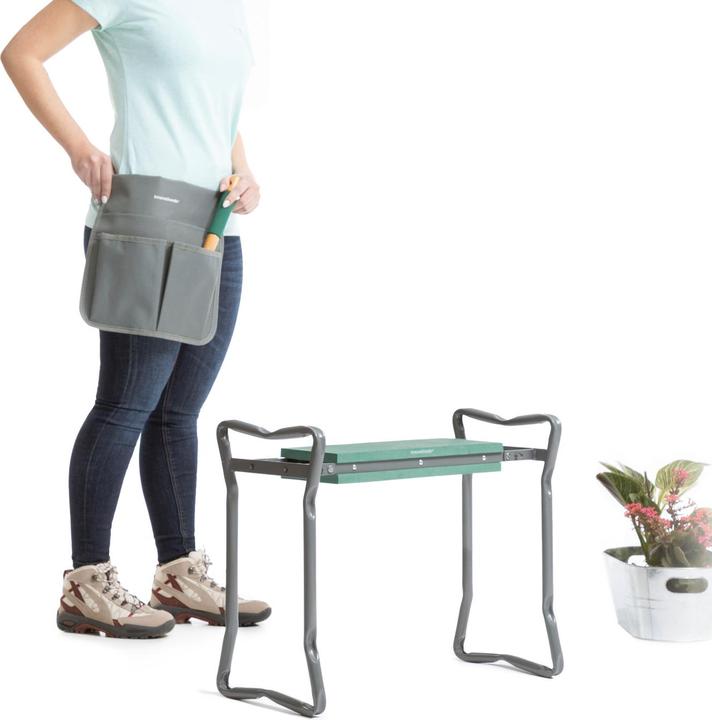 Actual product image InnovaGoods 3-in-1 garden kneeling bench with Situl tool bag