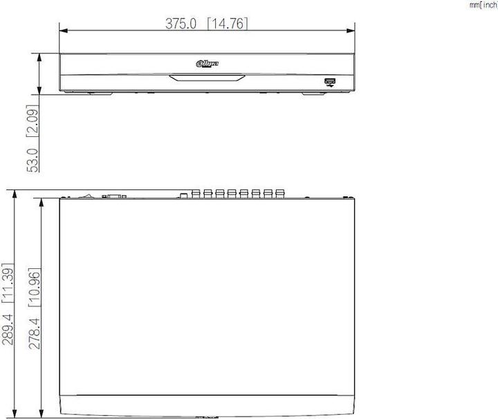 Actual product image Dahua Technology DH-XVR5216AN-4KL-I3, Black, 3840 x 2160 pixels, H.264, H.264+, H.265, H.265+, G.711 (Network Video Recorder (NVR))