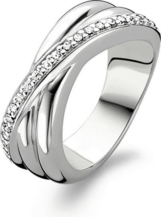 Produktbild Ti Sento Milano Ring mit Zirkonia silber 1861ZI (56, 925 Silber)