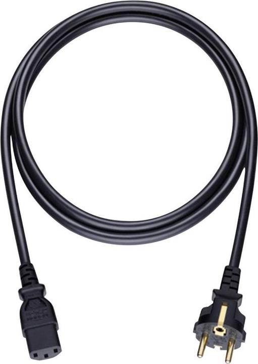 Actual product image Oehlbach Powercord C13/500 - 5m Mains Cable Schuko > IEC Connector Black (5 m)