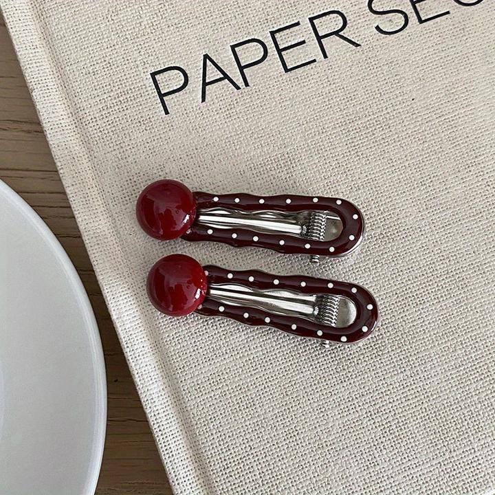 Immagine prodotto Activity Board Fermagli per capelli in stile vintage a pois bianchi e rossi - set da 2