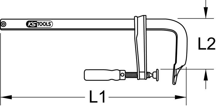 Image du produit KS Tools Pince à visser en fonte malléable (15000 mm)