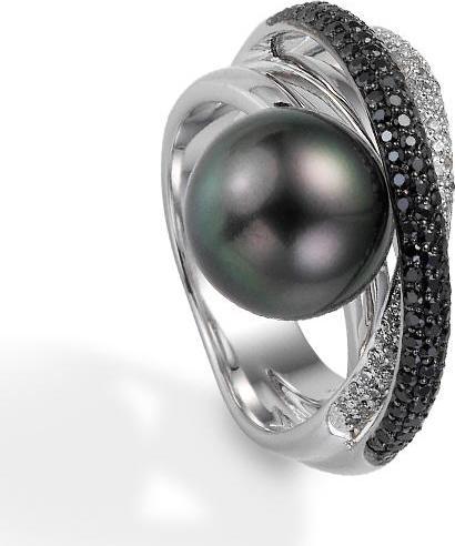 Produktbild Breuning RING - TAHITI-Z.-PERLE/Brill. 1,026 Ct. schwarz (61, 585/14 K Gold)