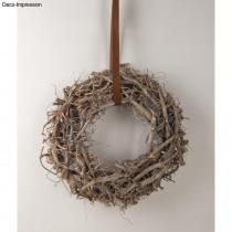 Image du produit Rayher Couronne en osier blanc balayé 40cm