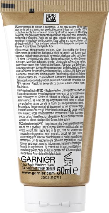 Produktbild Garnier Ambre Solaire Super UV (Sonnencreme Gesicht, SPF 50+, 50 ml, 70 g)