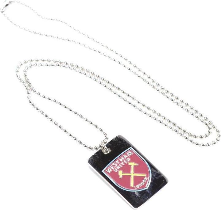 Produktbild West Ham United FC Wappen Erkennungsmarke und Kette Emaille (100% synthetisches Material)