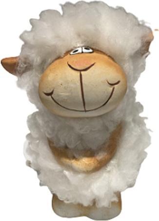 Produktbild Bekos Deko Oster-Schaf mit Kuschelfell, Braun (10 cm)